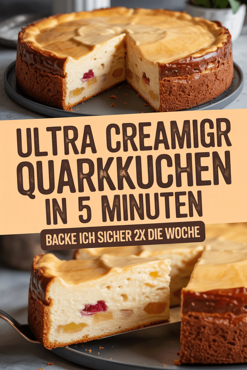 Backe ich sicher 2x die Woche, Ultracremiger Quarkkuchen in 5 Minuten