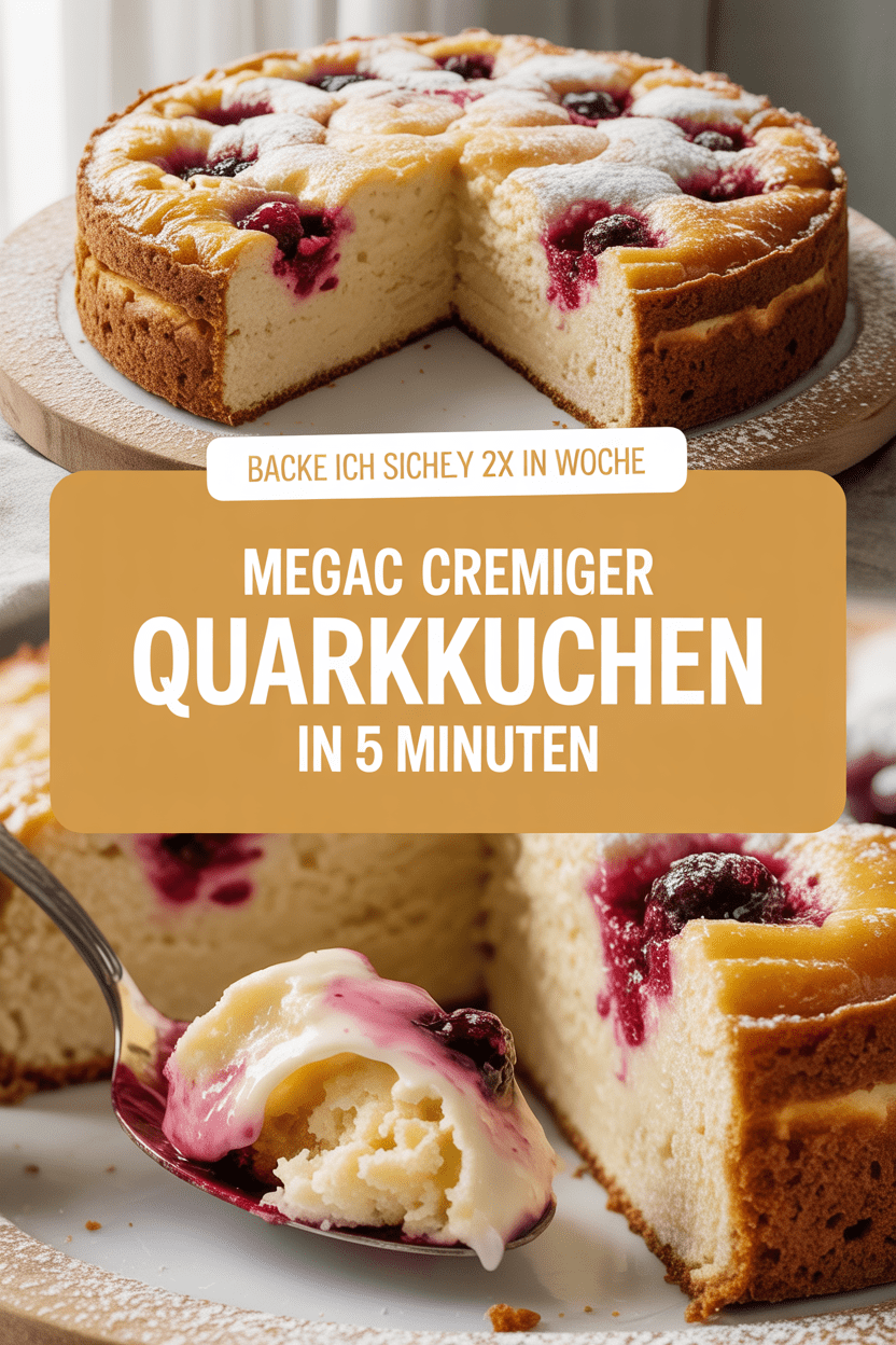 Backe ich sicher 2x in Woche, Megacremiger Quarkkuchen in 5 Minuten