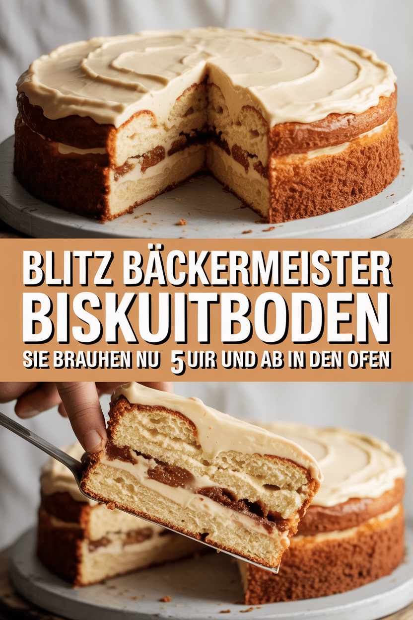 Blitz Bäckermeister Biskuitboden sie brauchen nur 5 Minuten und ab in den Ofen