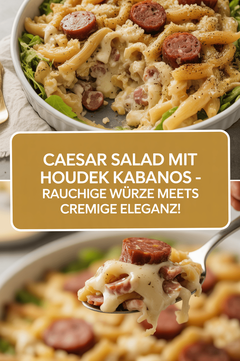 Caesar Salad mit Houdek Kabanos – Rauchige Würze meets cremige Eleganz!