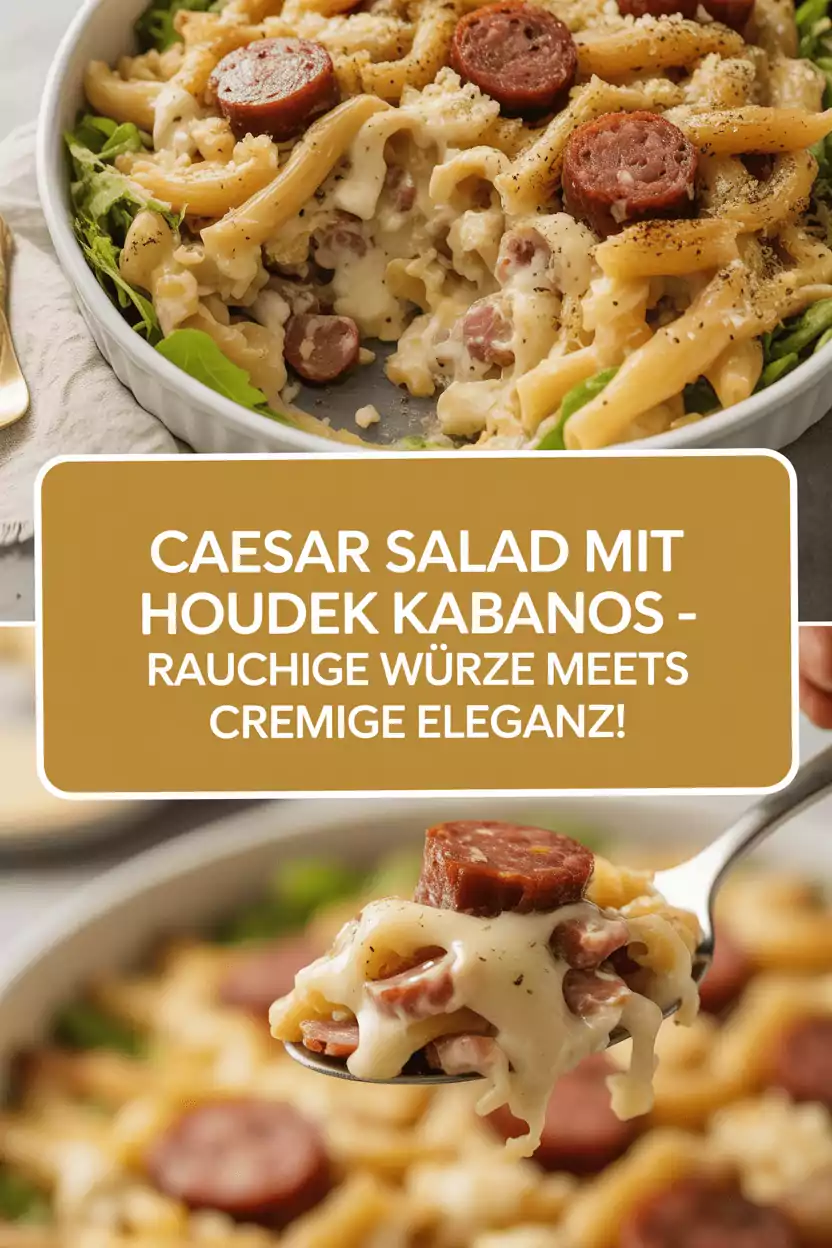 Caesar Salad mit Houdek Kabanos – Rauchige Würze meets cremige Eleganz!