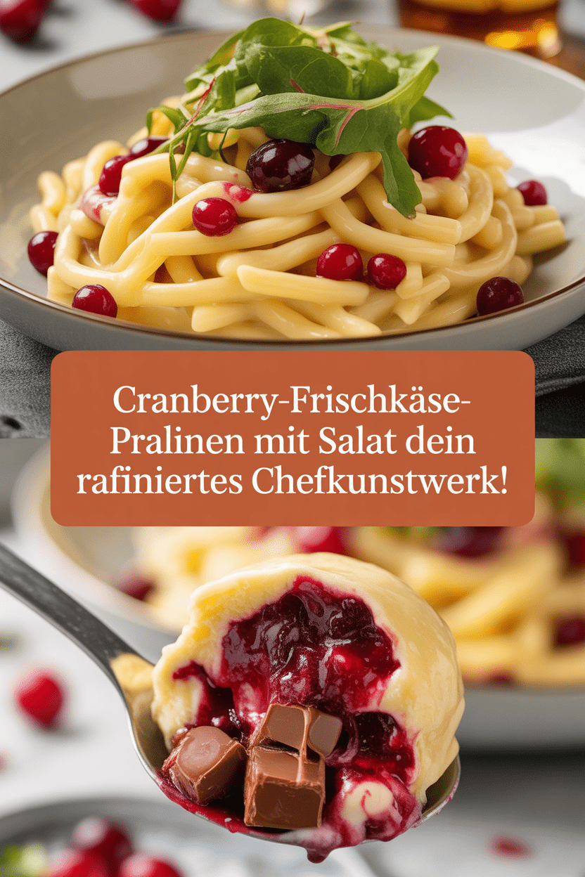 Cranberry-Frischkäse-Pralinen mit Salat – Dein raffiniertes Chefkunstwerk!