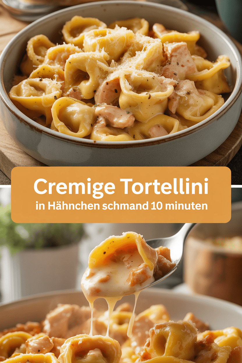 Cremige Tortellini in Hähnchen Schmand 10 Minuten