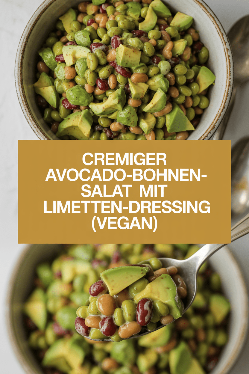 Cremiger Avocado-Bohnen-Salat mit Limetten-Dressing (Vegan)