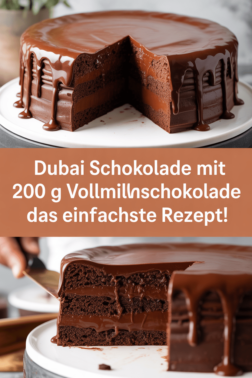 Dubai Schokolade mit 200 g Vollmilchschokolade das einfachste Rezept!