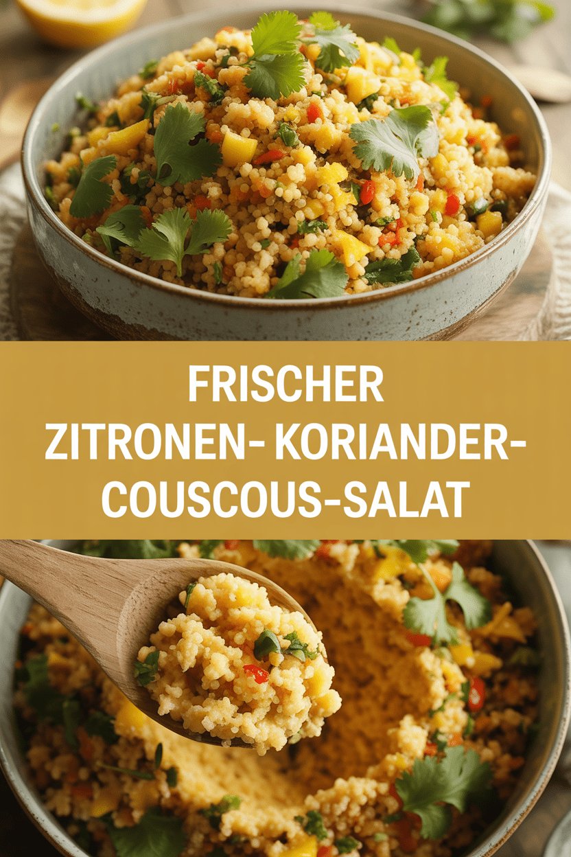 Frischer Zitronen-Koriander-Couscous-Salat