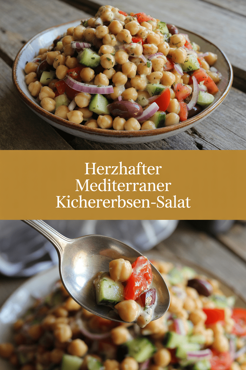 Herzhafter Mediterraner Kichererbsen-Salat