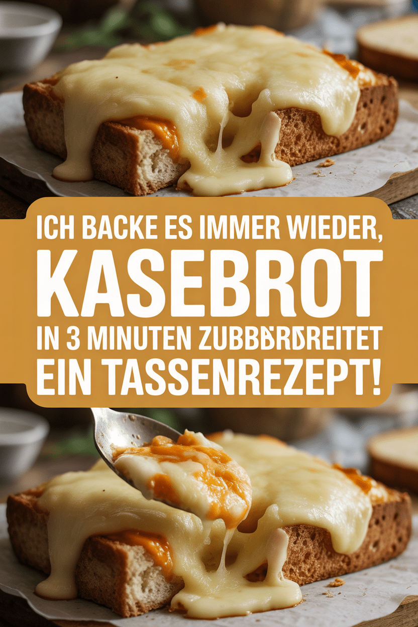 Ich backe es immer wieder, Käsebrot in 3 Minuten zubereitet ein Tassenrezept!