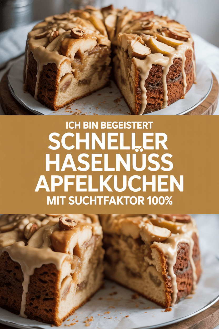 Ich bin begeistert Schneller Haselnüss Apfelkuchen mit Suchtfaktor 100!