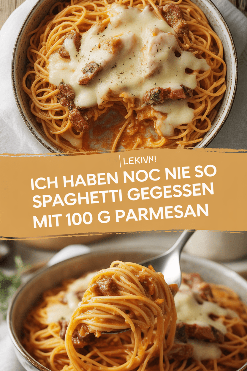 Ich habe noch nie so leckere Spaghetti gegessen mit 100 g Parmesan