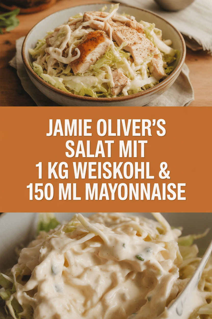 Jamie Oliver’s Salat mit 1 kg Weißkohl & 150 ml Mayonnaise