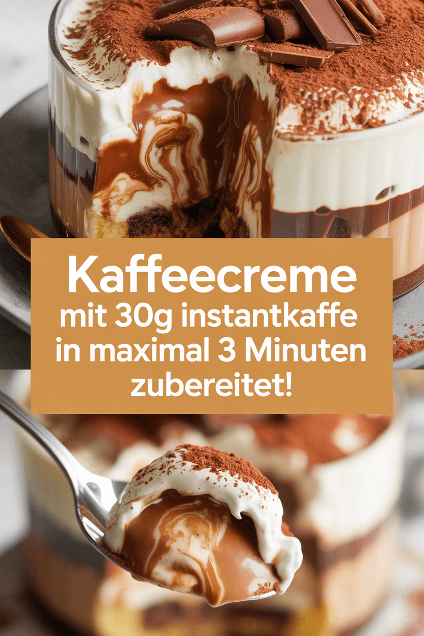Kaffeecreme mit 30g Instantkaffe in maximal 3 Minuten zubereitet!
