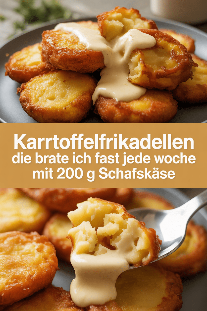 Karrtoffelfrikadellen die brate ich fast jede Woche mit 200 g Schafskäse