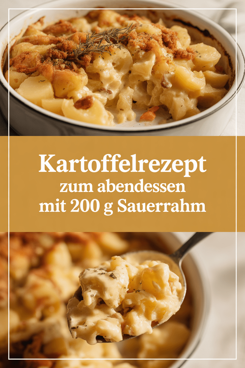 Kartoffelrezept zum Abendessen mit 200 g Sauerrahm