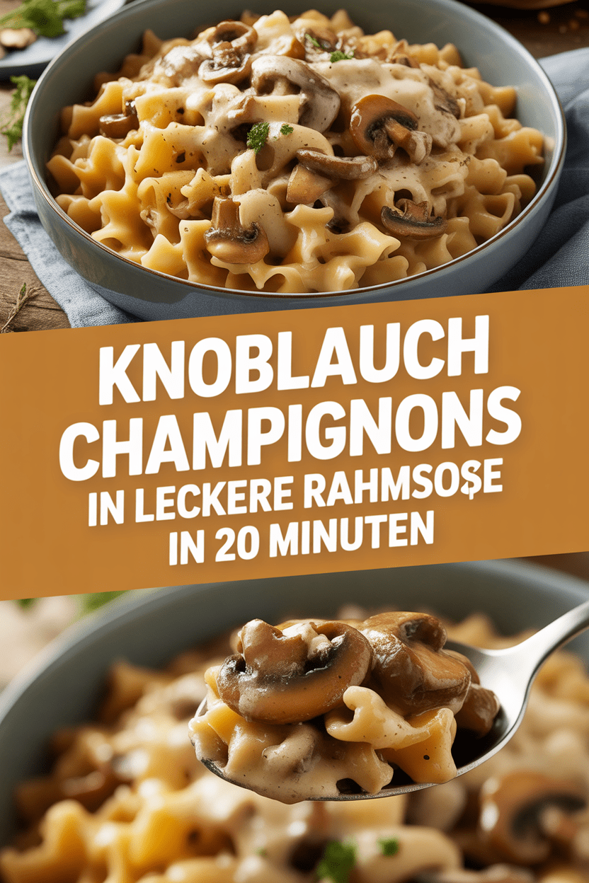 Knoblauch Champignons In Leckere Rahmsoße in 20 Minuten