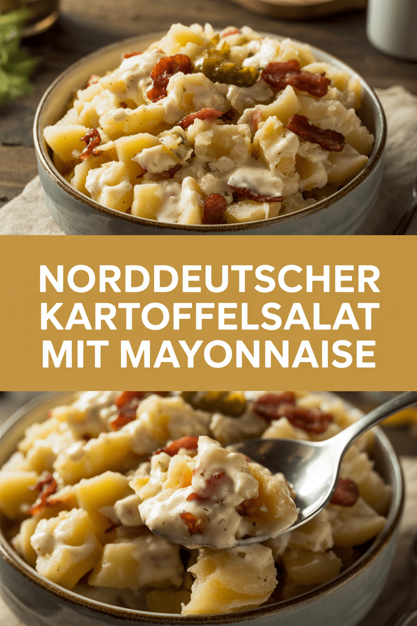 Norddeutscher Kartoffelsalat mit Mayonnaise