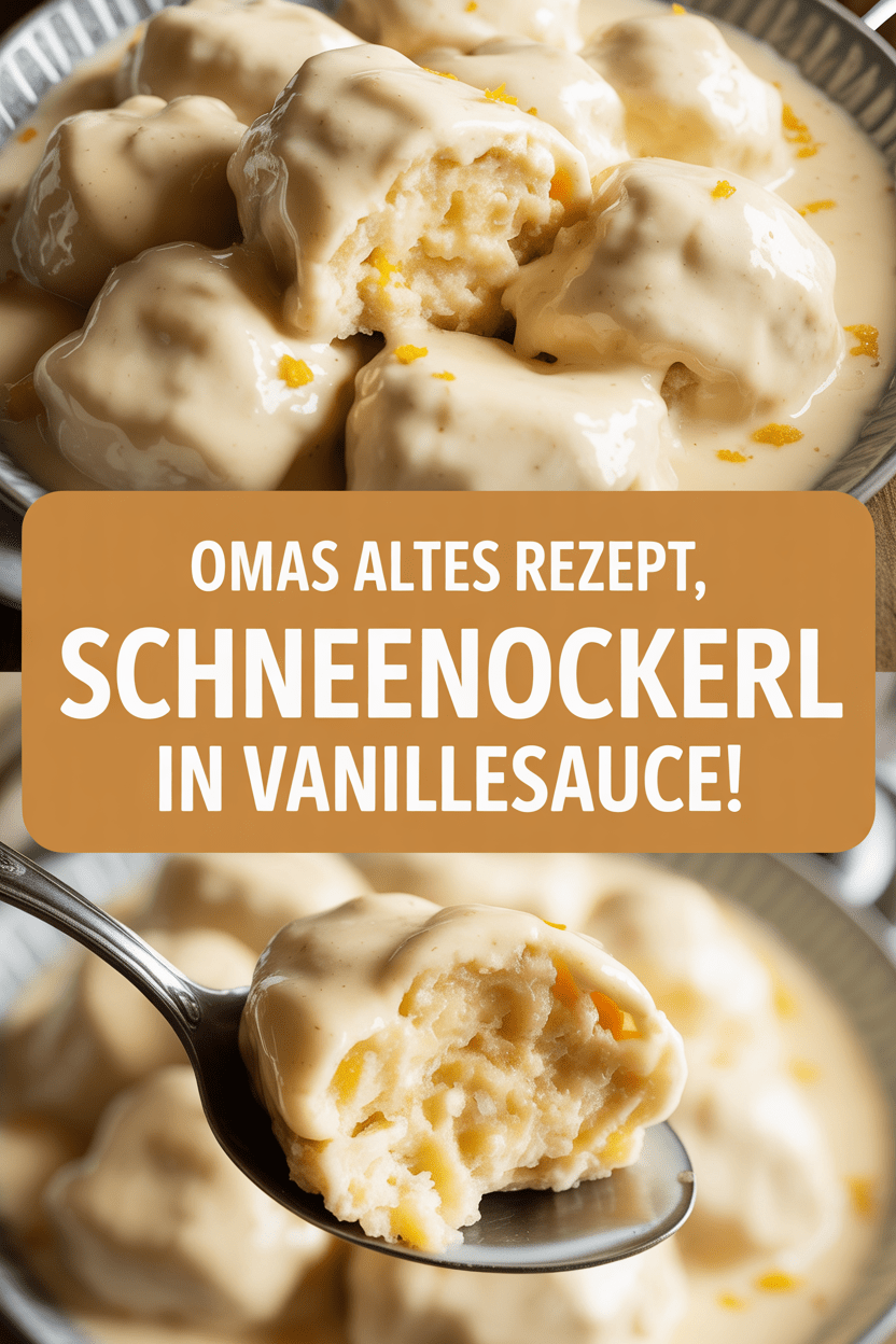 Omas altes Rezept, Schneenockerl in Vanillesauce!