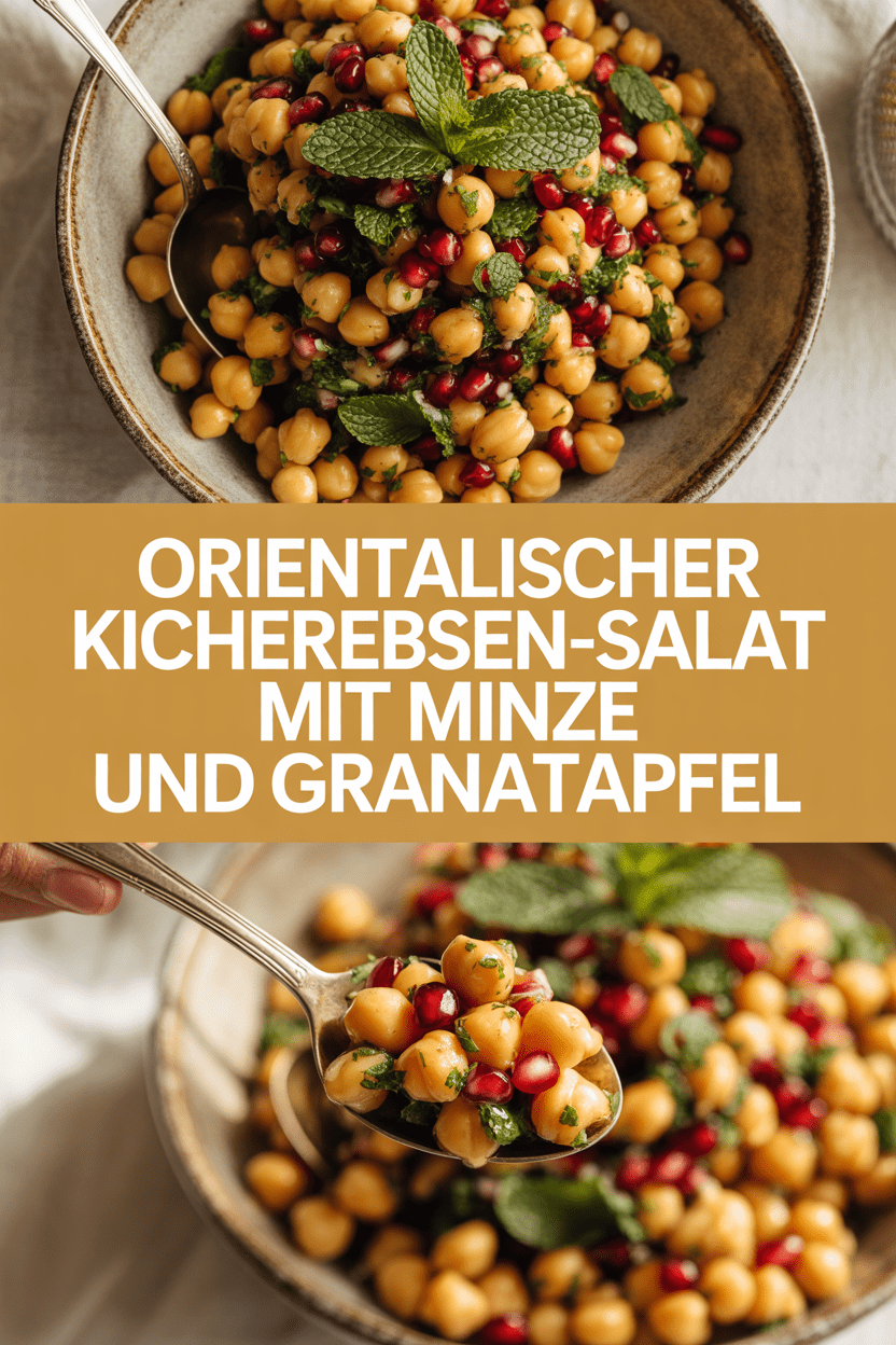 Orientalischer Kichererbsen-Salat mit Minze und Granatapfel