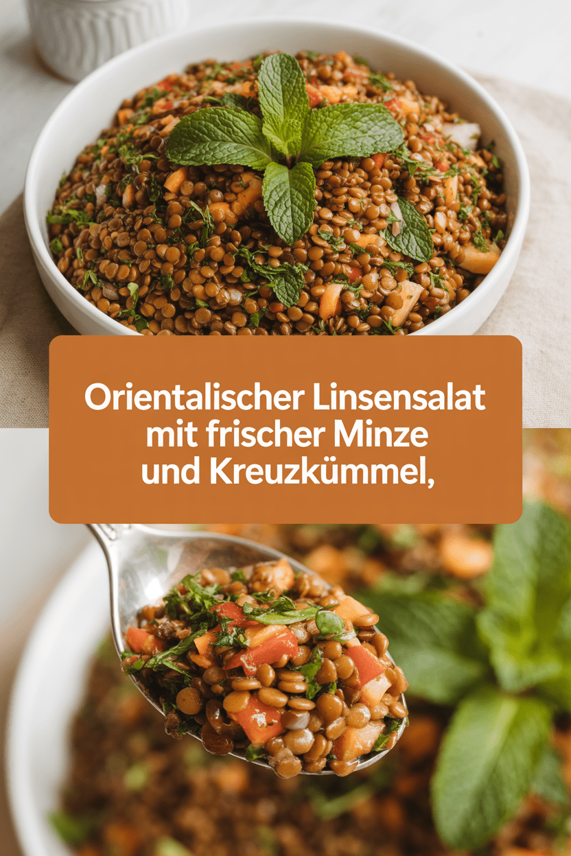 Orientalischer Linsensalat mit frischer Minze und Kreuzkümmel