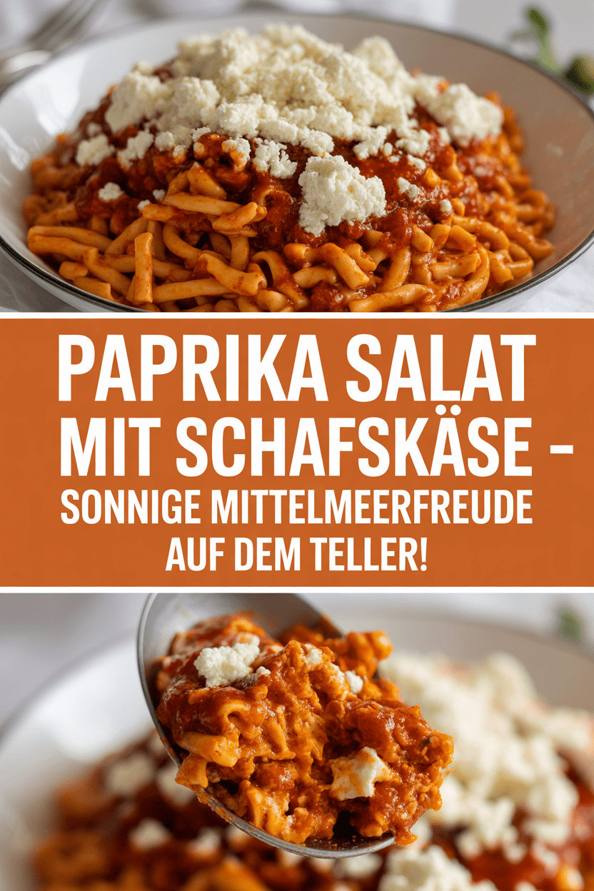 Paprika salat mit Schafskäse – Sonnige Mittelmeerfreude auf dem Teller!