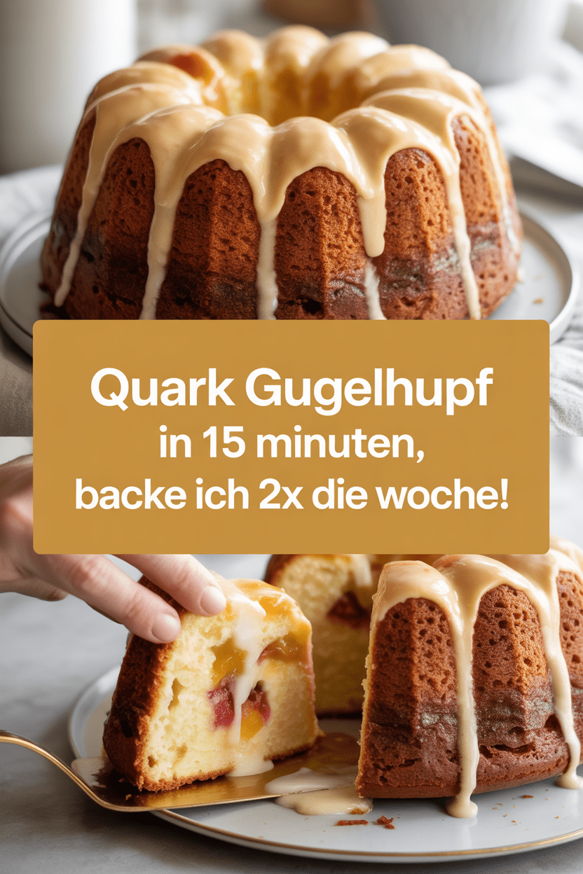 Quark Gugelhupf in 15 Minuten, backe ich 2x die Woche!