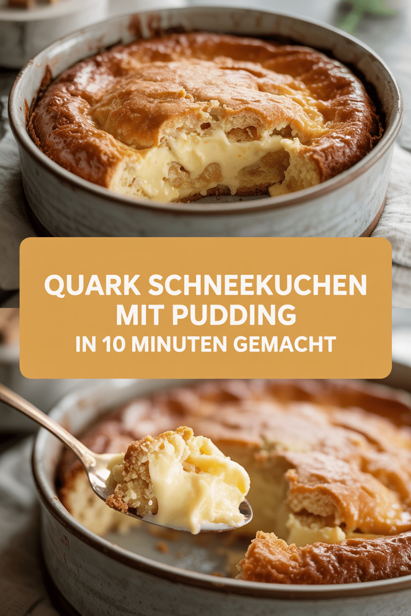 Quark Schneekuchen mit Pudding in 10 Minuten gemacht