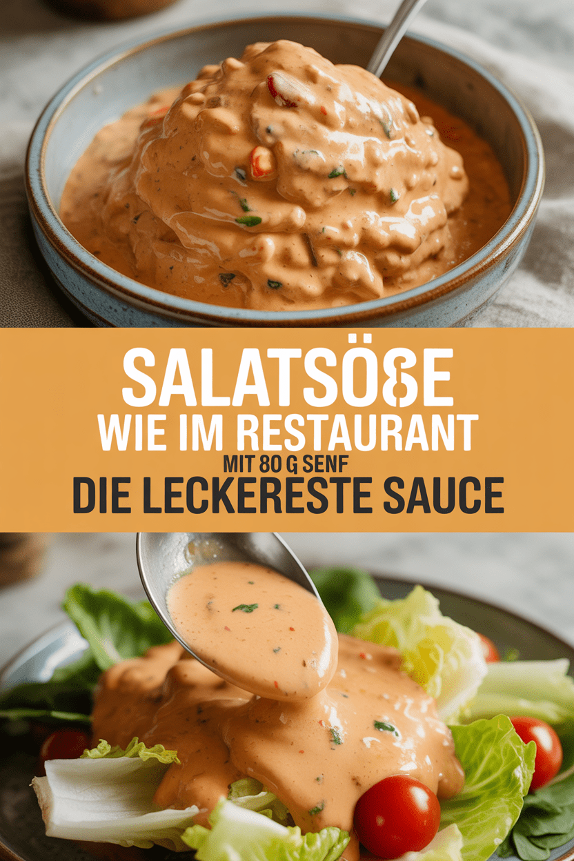Salatsoße wie im Restaurant mit 80 g Senf die leckereste Sauce