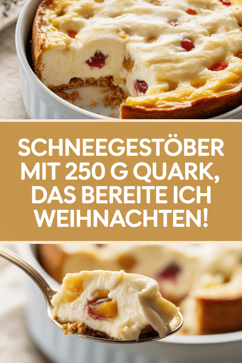 Schneegestöber mit 250 g Quark, das bereite ich jeden Weihnachten!