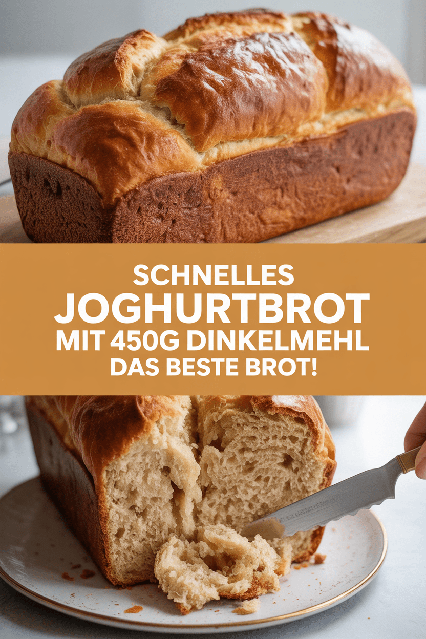 Schnelles Joghurtbrot mit 450g Dinkelmehl das beste Brot!