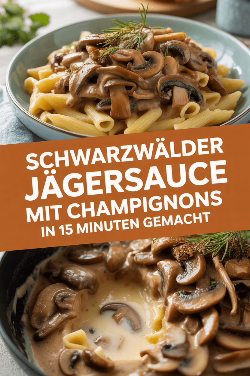 Schwarzwälder Jägersauce mit Champignons in 15 Minuten gemacht