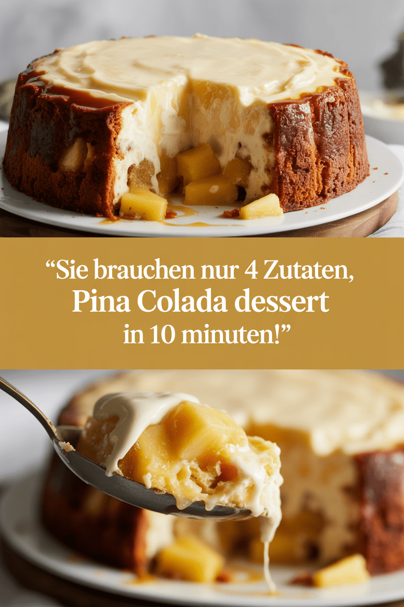 Sie brauchen nur 4 Zutaten, Pina Colada Dessert in 10 Minuten!