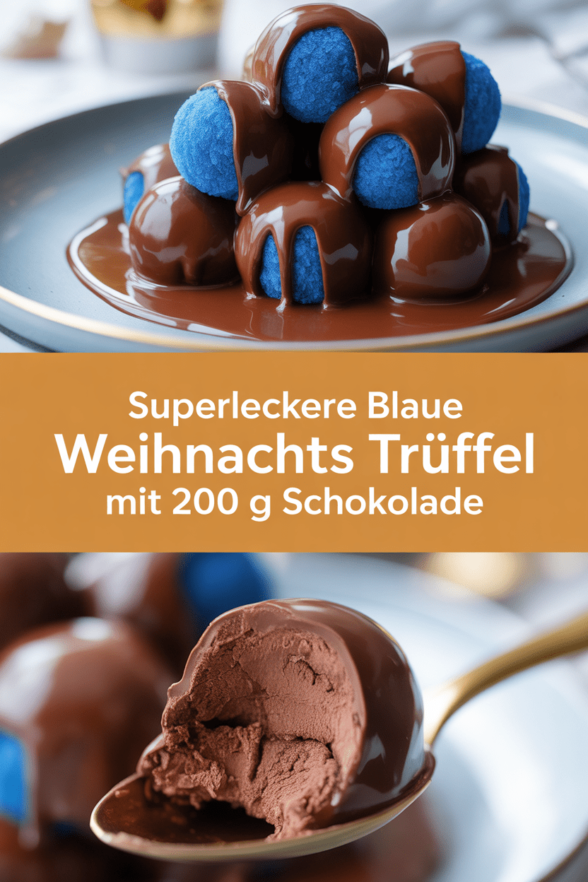Superleckere Blaue Weihnachts Trüffel mit 200 g Schokolade