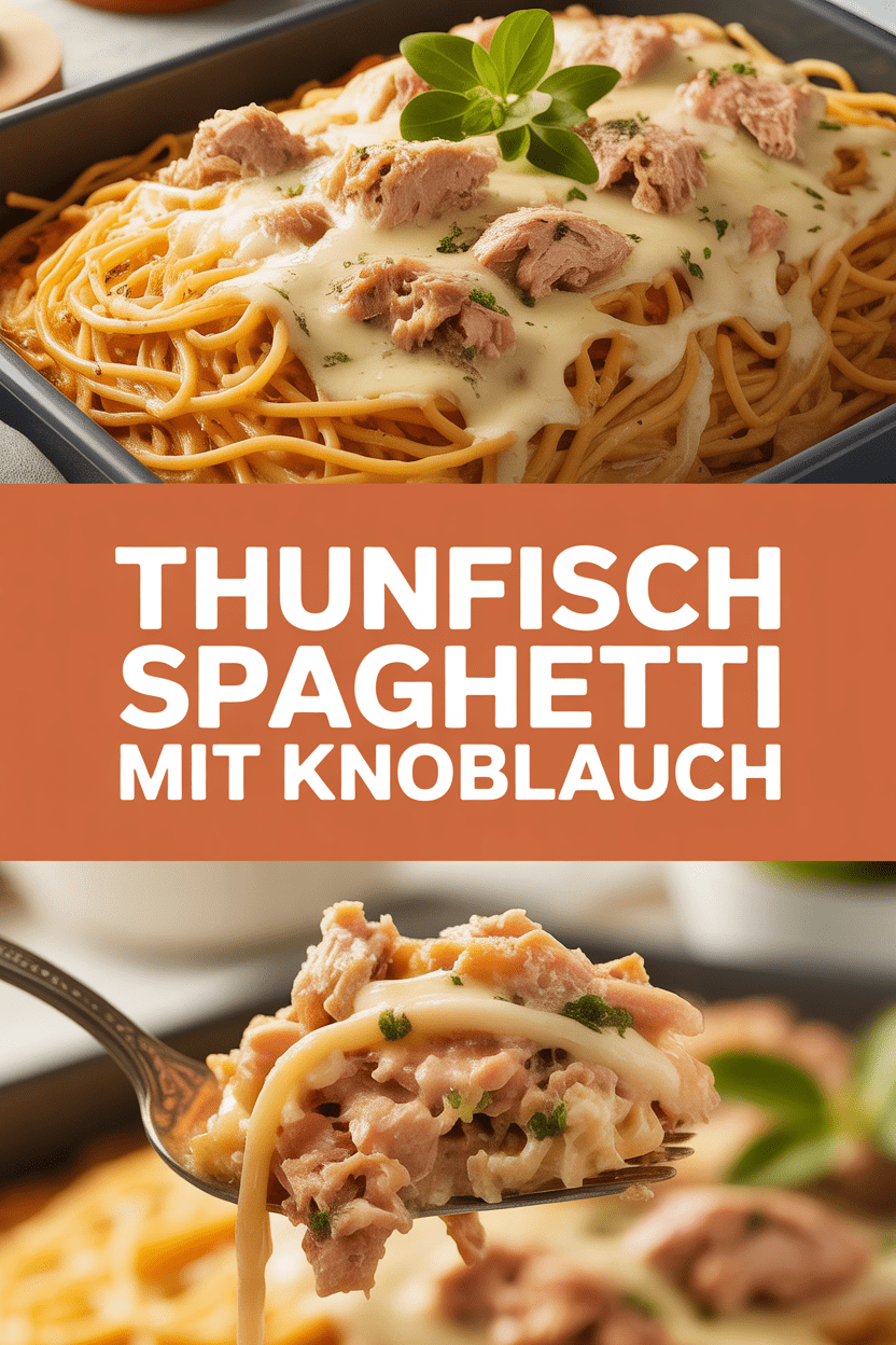 Thunfisch Spaghetti mit Knoblauch