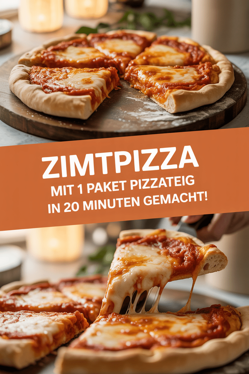 Zimtpizza mit 1 Paket Pizzateig in 20 Minuten gemacht!