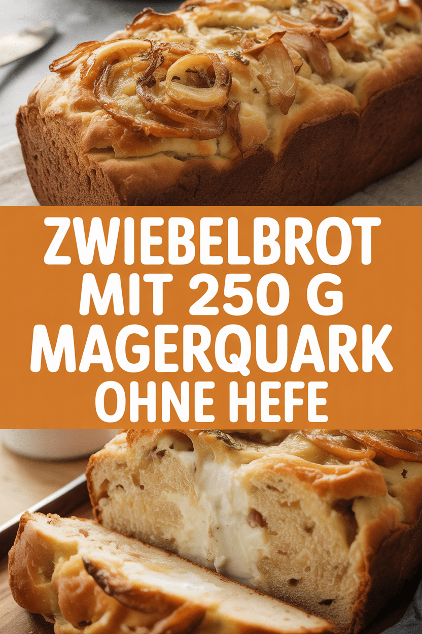 Zwiebelbrot mit 250 g Magerquark ohne Hefe