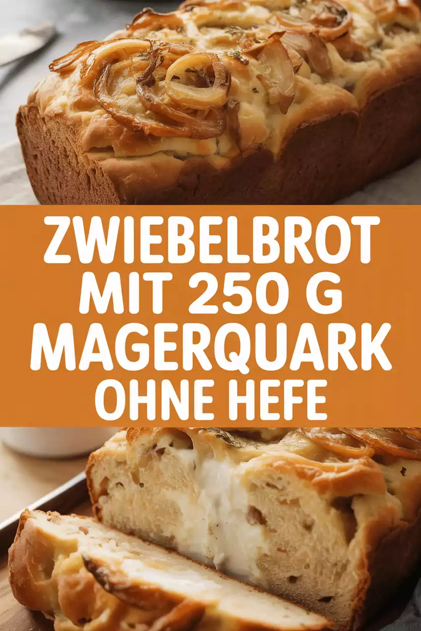 Zwiebelbrot mit 250 g Magerquark ohne Hefe