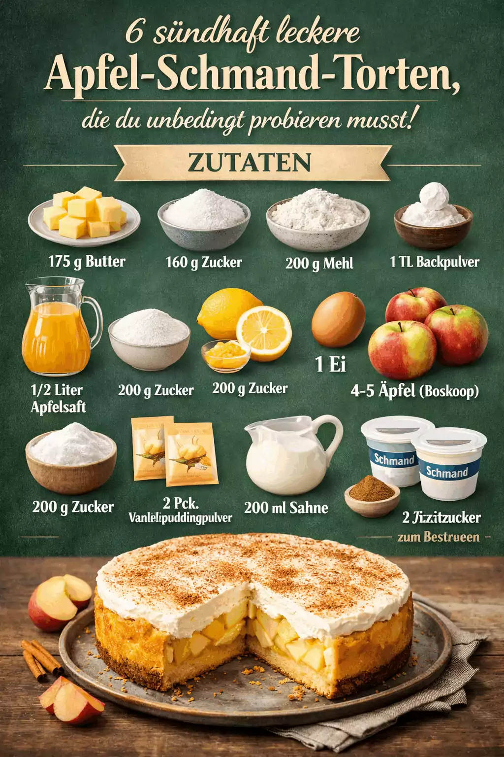6 sündhaft leckere Apfel-Schmand-Torten, die du unbedingt probieren musst!