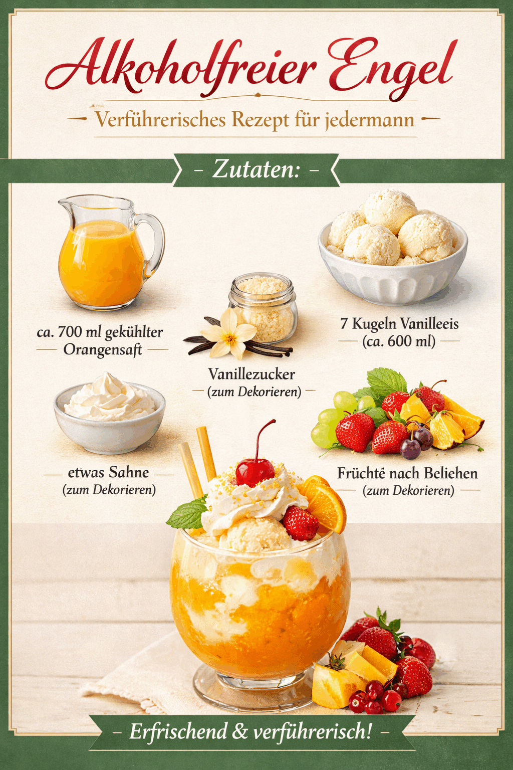 Alkoholfreier Engel: Verführerisches Rezept für jedermann