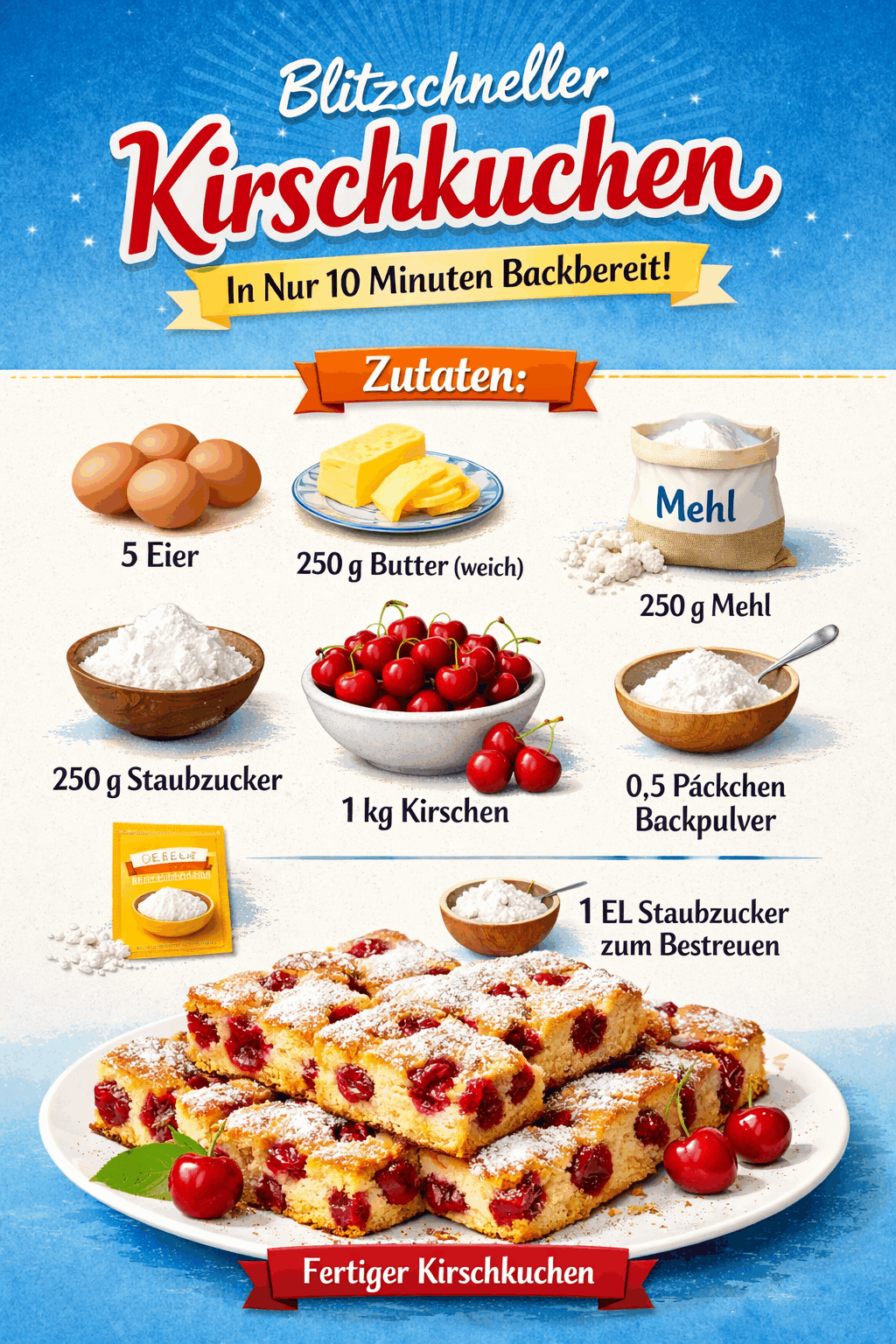 Blitzschneller Kirschkuchen: In Nur 10 Minuten Backbereit!