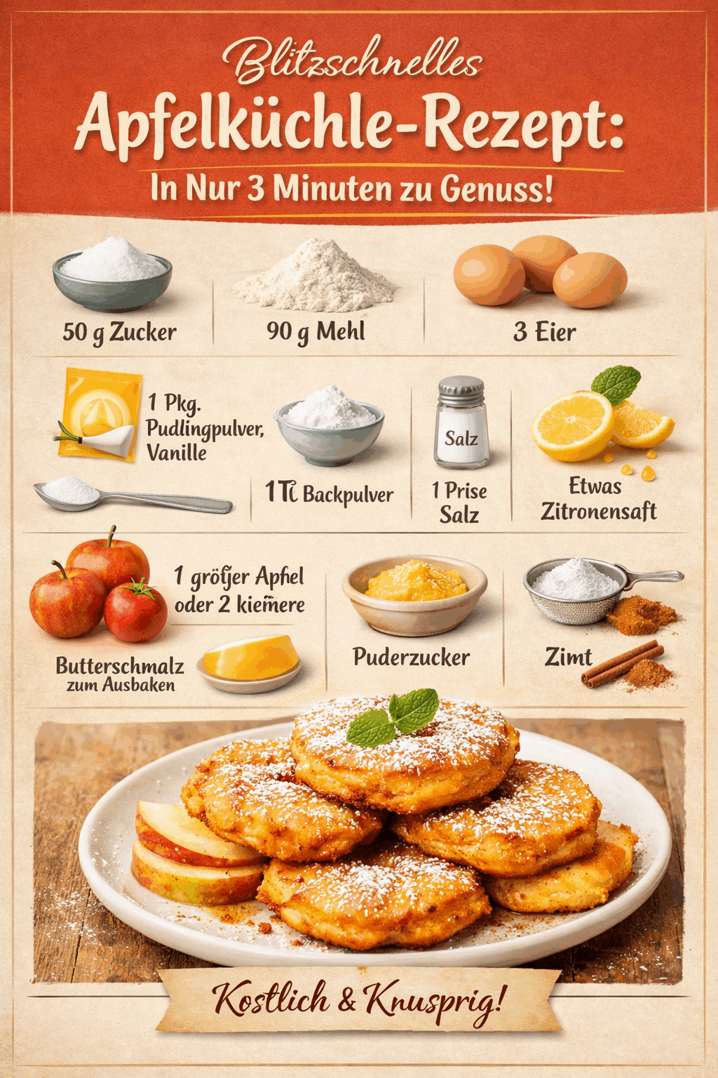 Blitzschnelles Apfelküchle-Rezept: In Nur 3 Minuten zu Genuss!