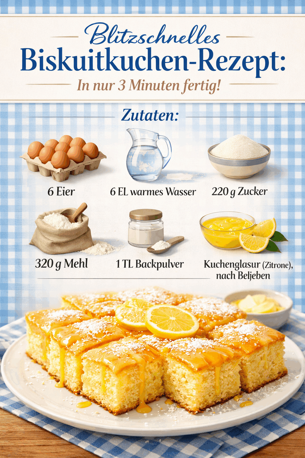 Blitzschnelles Biskuitkuchen-Rezept: In nur 3 Minuten fertig!