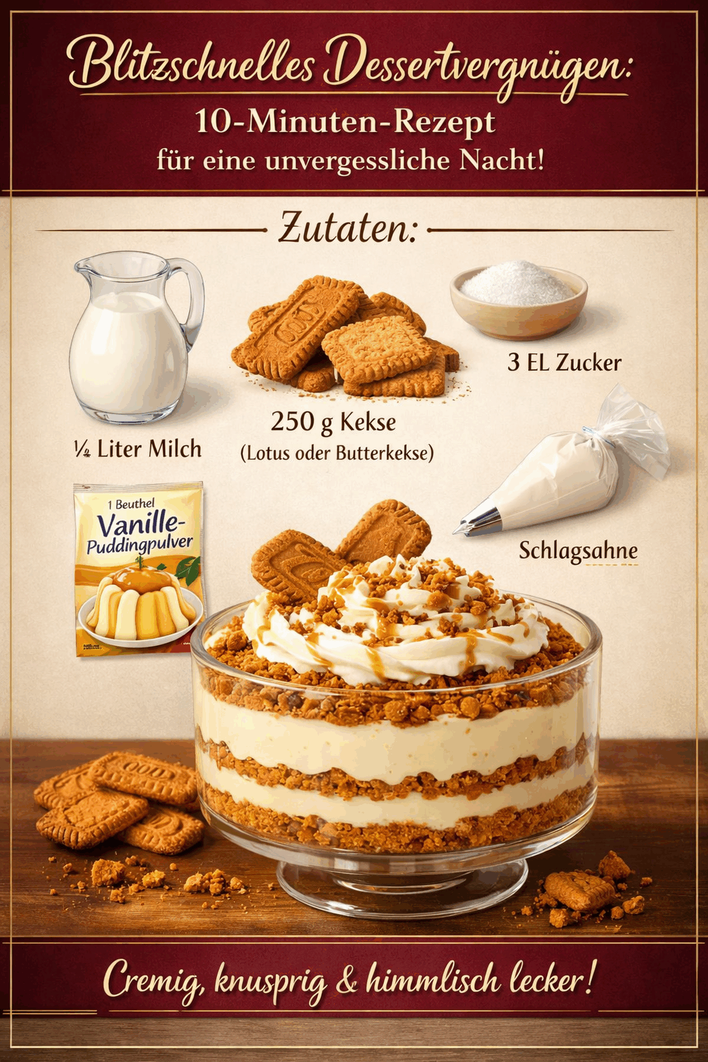 Blitzschnelles Dessertvergnügen: 10-Minuten-Rezept für eine unvergessliche Nacht!