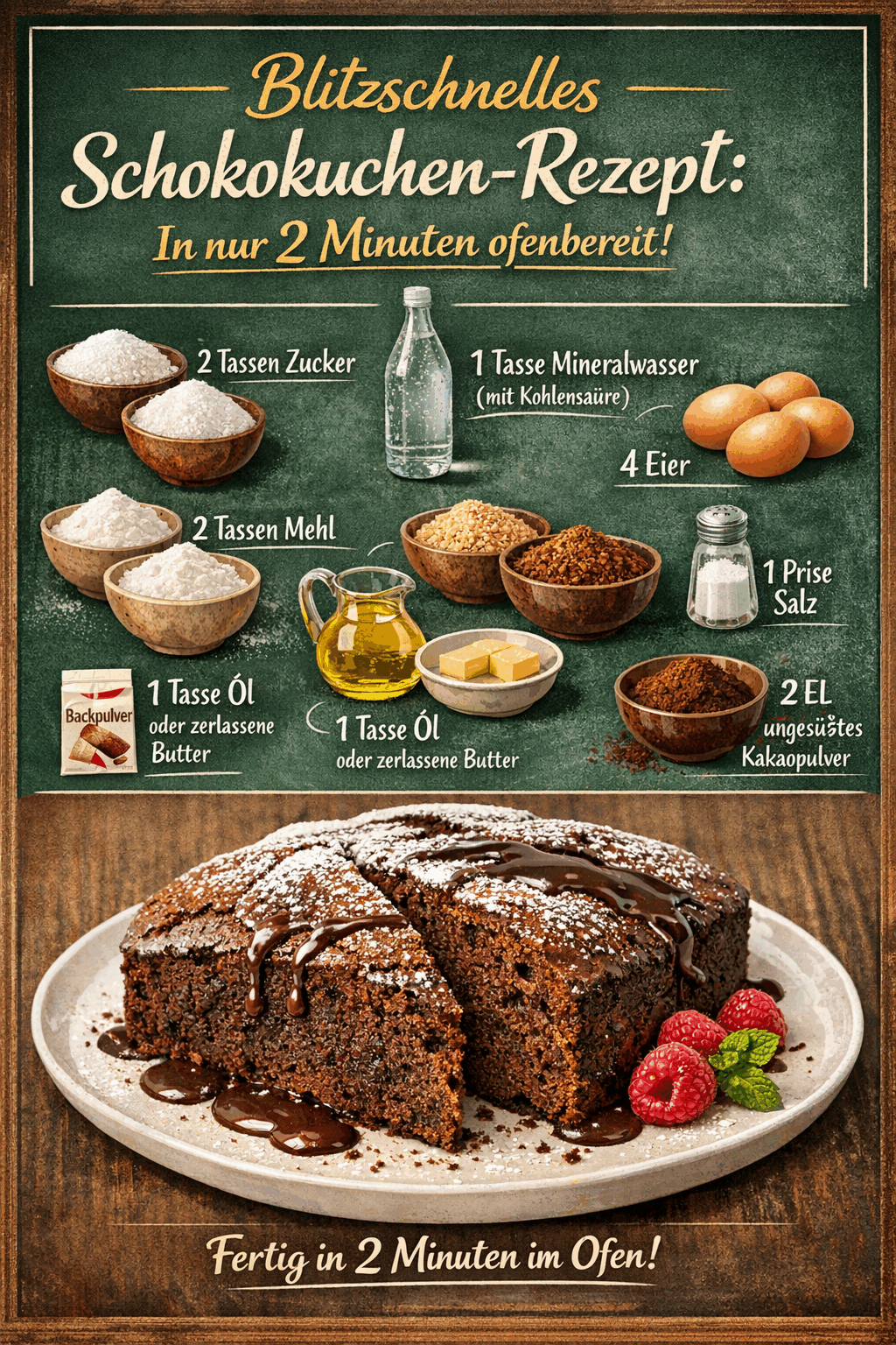 Blitzschnelles Schokokuchen-Rezept: In nur 2 Minuten ofenbereit!