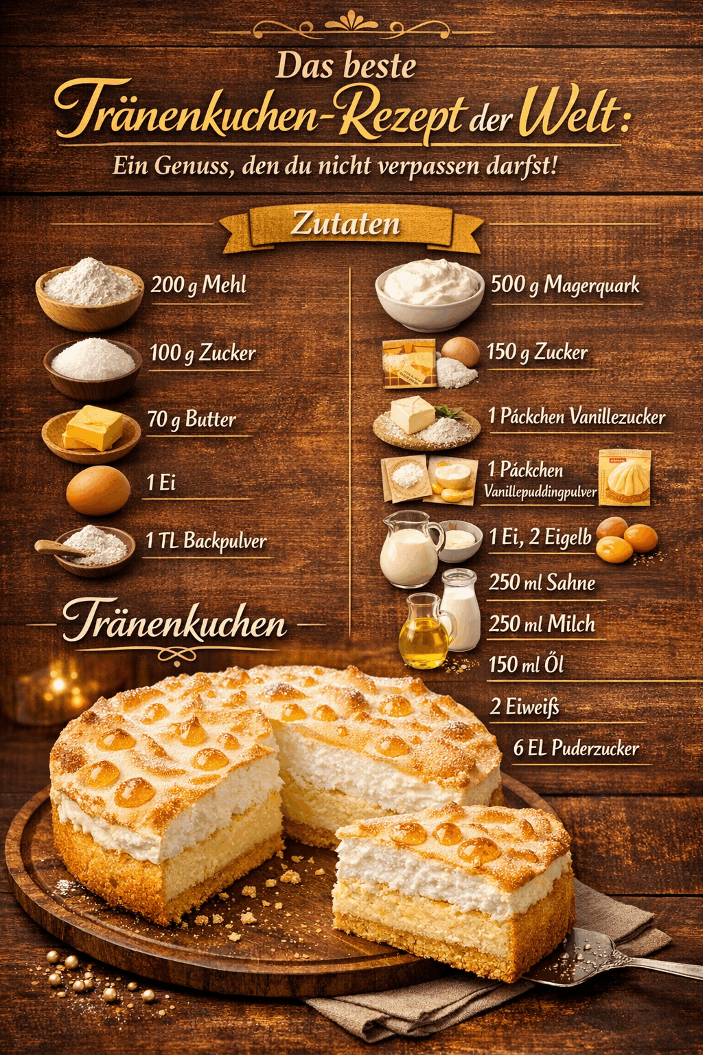 Das beste Tränenkuchen-Rezept der Welt: Ein Genuss, den du nicht verpassen darfst!