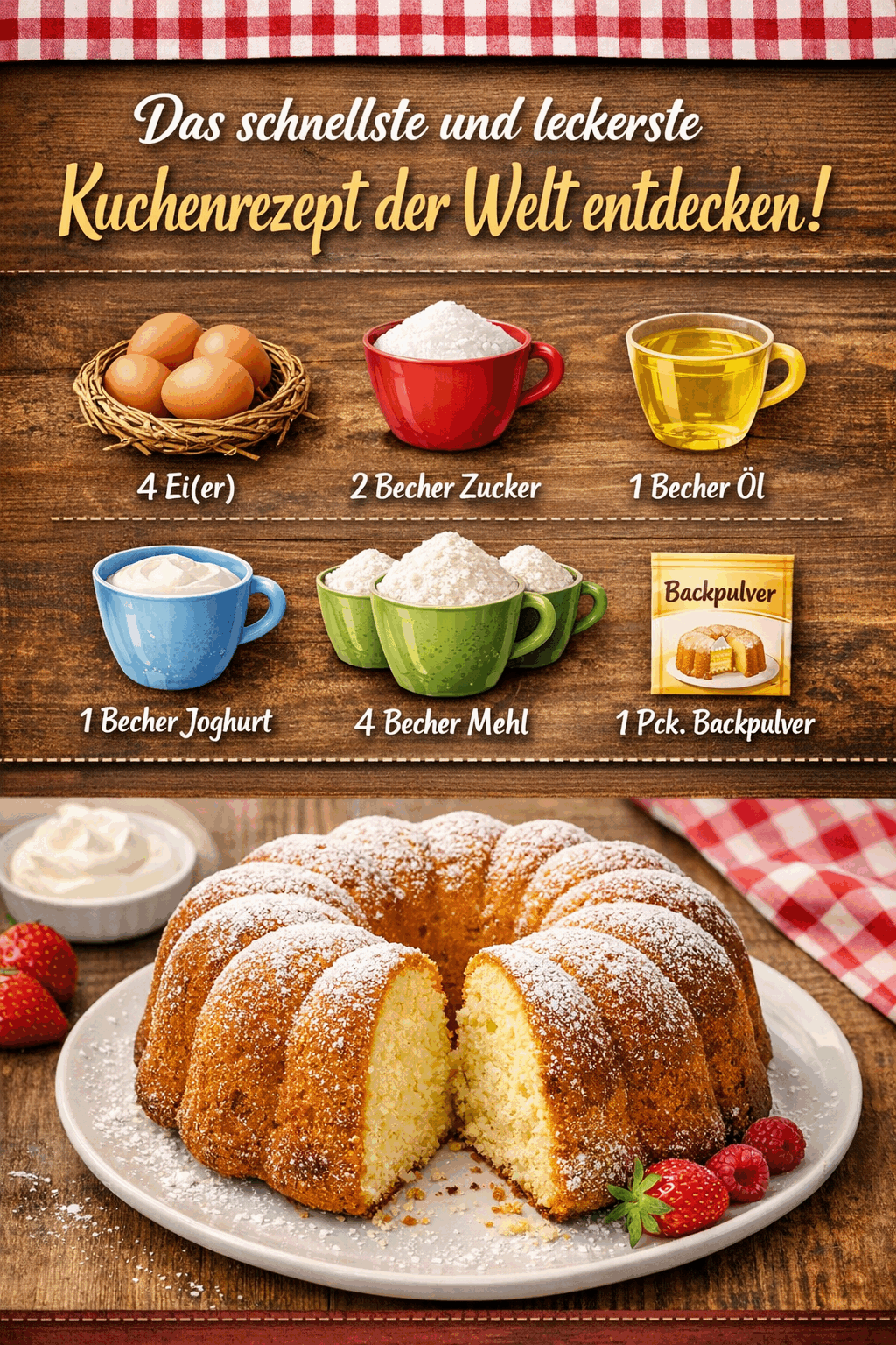 Das schnellste und leckerste Kuchenrezept der Welt entdecken!