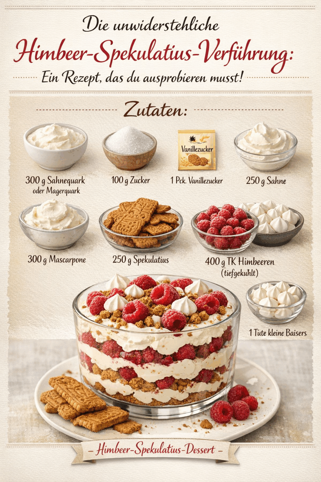 Die unwiderstehliche Himbeer-Spekulatius-Verführung: Ein Rezept, das du ausprobieren musst!