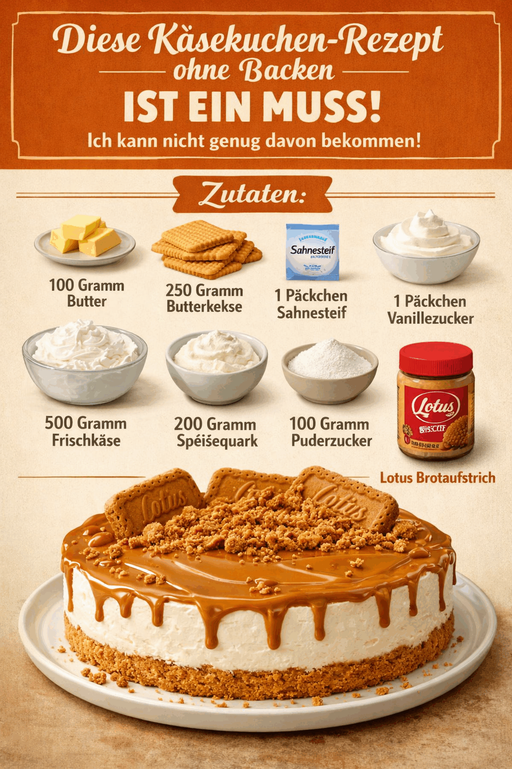 Diese Käsekuchen-Rezept ohne Backen ist ein Muss! Ich kann nicht genug davon bekommen!