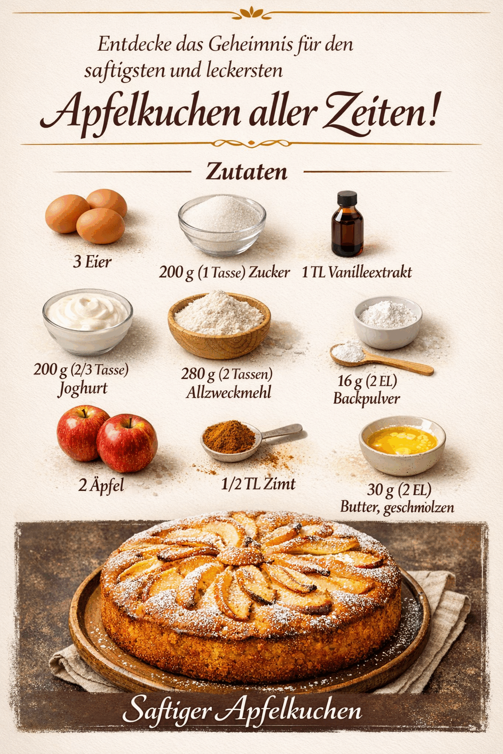 Entdecke das Geheimnis für den saftigsten und leckersten Apfelkuchen aller Zeiten!