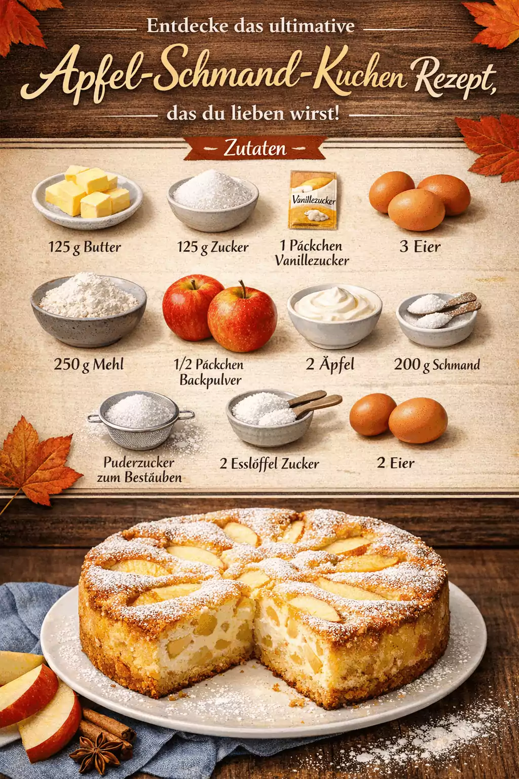 Entdecke das ultimative Apfel-Schmand-Kuchen Rezept, das du lieben wirst!