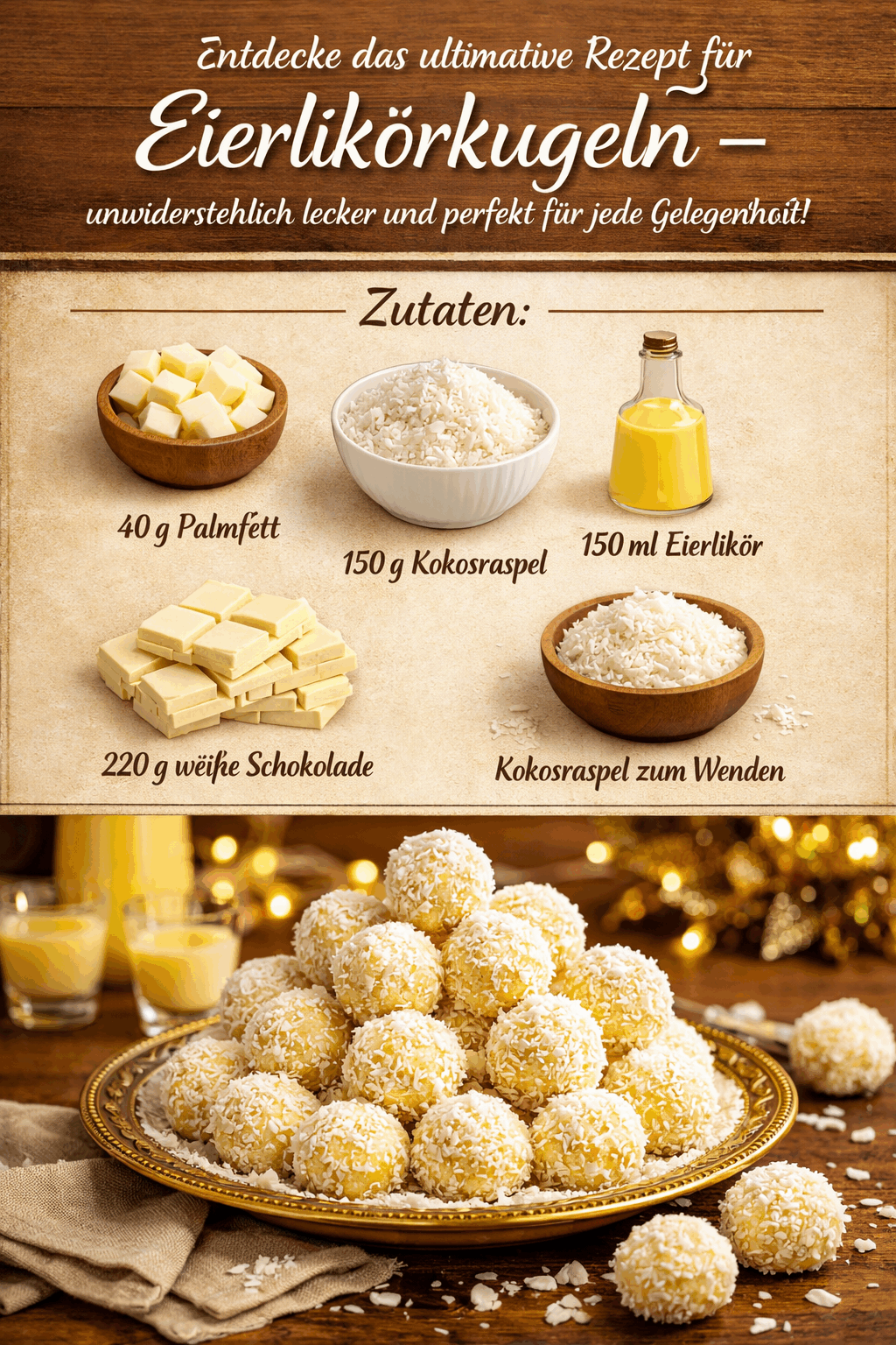 Entdecke das ultimative Rezept für Eierlikörkugeln – unwiderstehlich lecker und perfekt für jede Gelegenheit!